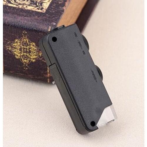 60x-100x Zoom Focus LED Illuminated Pocket Microscope with Light Handhold Lamp Magnifier Jewelry Appraisal Microscope Loupe