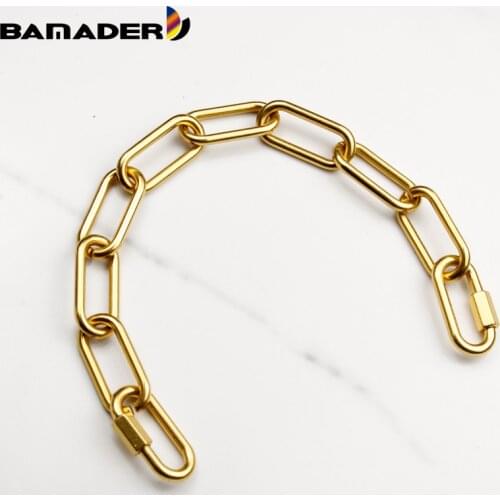 Chain bag Strap Vintage Gold Square o bag handles Thick Chain Replacement Bag Strap Belt chain accessories Fit Soft Square Bag