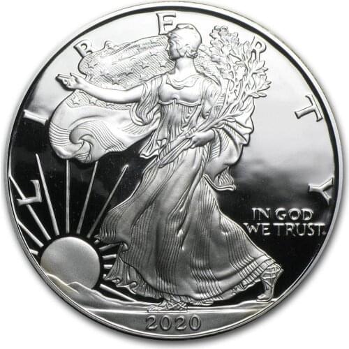Non Magnetic American Statue of Liberty Eagle Coin Silver plated Commemorative Coins Collectible Medal Crafts Art Souvenir