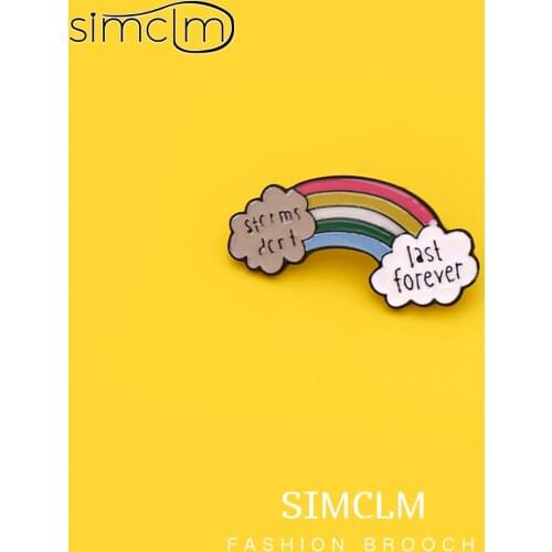 Rainbow Moon Month Brooch Clothes Bag Shoe Small Brooches Accesorios Lgbt Unisex Metal Pins Christmas Gifts Fashion 2021