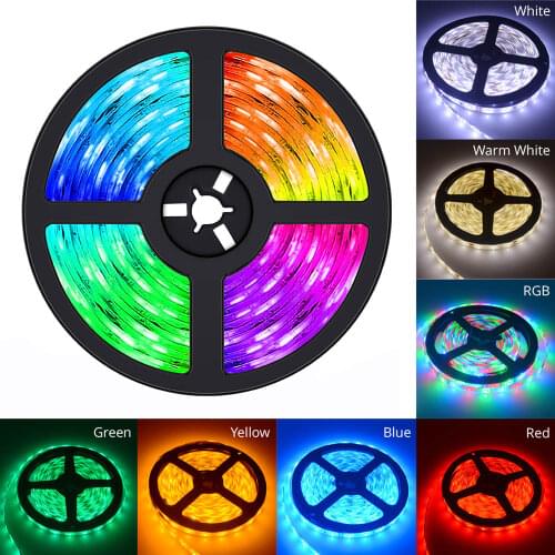 LED Strip Light DC 12V Flexible Lamp Tape Diode Brighter SMD 2835 Non Waterproof White Green For Home Festival Decorative Light