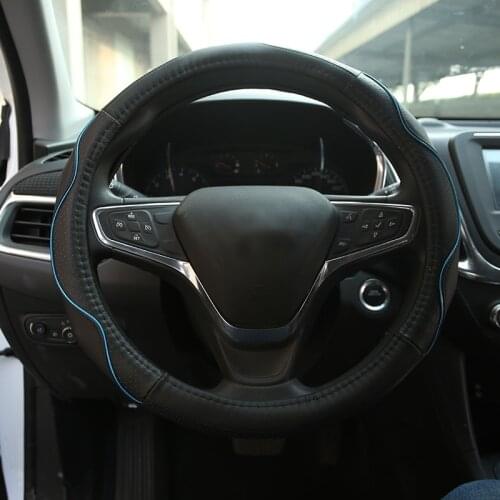 38cm Faux Leather Car Stying Steering Wheel Protection Cover for Ford C-Max Cmax C Max 2011 - 2018 Accessories