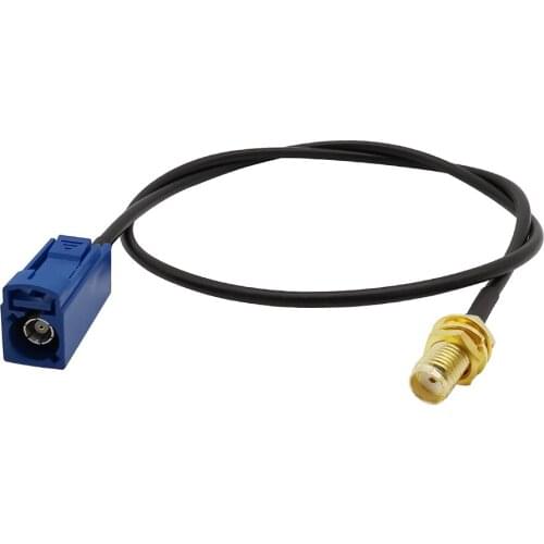 1Pcs SMA Female to Fakra C Female Connector RG174 Cable Pigtail Extension Wire 50CM For GPS GSM Antenna