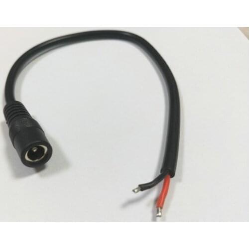 10PCS 2.1mm x 5.5mm Female DC Power Plug Socket 18AWG CABLE 30cm New