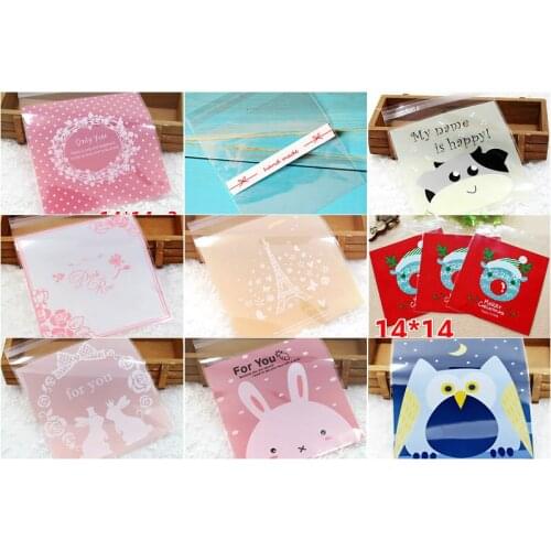 100pcs/pack 14cm handmade soap packaging gift bag biscuits bags moon cake dessert self - styled Kitchen Tools