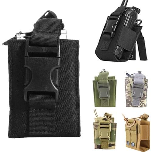 1000D Nylon Molle Pouch For Radio Baofeng Midland Walkie Talkie Holder Bag Belt Pouch Hunting Outdoor Equipment Accessories