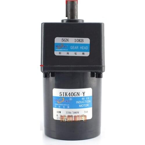 5IK40GN-Y 40W , AC220V/380V three-phase AC gear reducer motor, forward and reverse, high torque, constant speed motor