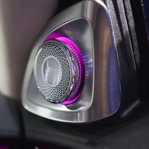 64-Color For Mercedes-Benz S-Class W223 2021 Original 4D Rotating Tweeter Speaker Ambient Light Car Led Neon Atmosphere Lamp