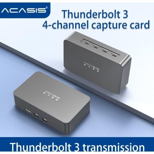 Acasis 4 Channel HDMI external Thunderbolt 3 video capture card vMix director switcher laptop support Switch PS4 live broadcast