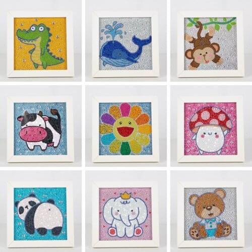 Children 5D DIY Diamond Painting Cartoon Animal cross stitch kit Crystal Rhinestone Embroidery Picture Art Craft Home furnishing