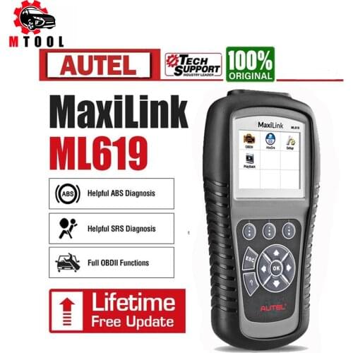 Autel MaxiLink ML619 OBDII OBD 2 Car Diagnostic Code Reader ABS SRS Airbag Scan Tools OBD2 Automotive Scanner as Autolink AL619