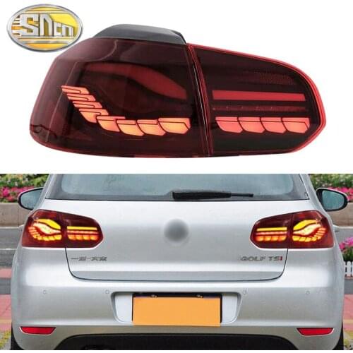 Car LED Taillight Tail Light For Volkswagen Golf 6 MK6 R20 2009 - 2013 Rear Running Lamp + Brake + Reverse + Dynamic Turn Signal