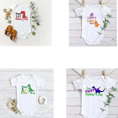 First Fathers Day mothers day baby Dinosaur bodysuit Dinosaur outfits 1st mothers day gift from son to mom
