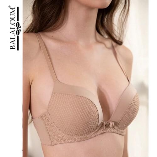 BALALOUM New Arrivals High Quality Women Sexy Push Up Bra Brassiere Female Underwear Lingerie Apricot