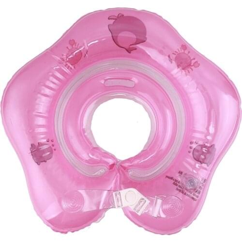 Baby Swimming Neck Ring Cute Tube Circle Inflatable Flamingo Water Toys Summer Water Floating Drink Cup Holder Accessories
