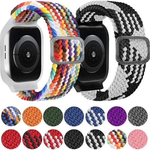 Elastic Nylon Strap+Cover for Apple Watch 6 Band 5 4 3 Bracelet for iWatch 6 SE Series 44mm 40mm 42mm 38mm Adjustable Watchbands