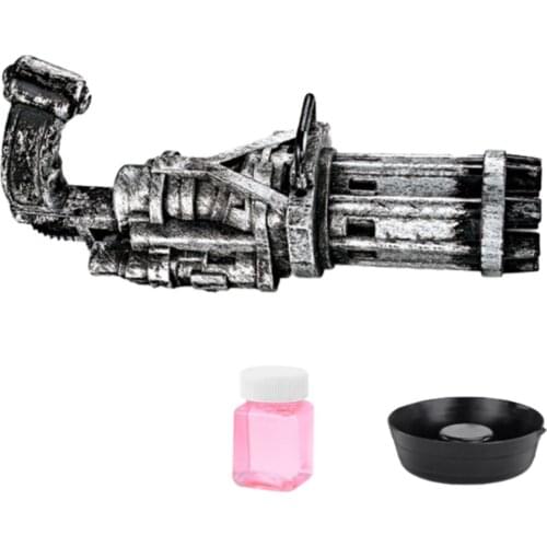 Electric Gatling Bubble Gun Automatic Bubble Gun Machine Outdoor Kid Toy Bubble Gun Toy