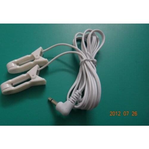 50pcs DC3.5MM/2.5MM Ear clip electrode wire/cable connecting wire for digital therapy machine ,tens machine ,slimming massager