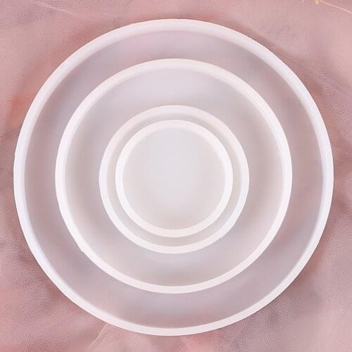 Round Square Coaster Molds Resin Casting Silicone Coaster Molds for Fruit Cake Candy Food Holder Resin Tray Coaster Mold