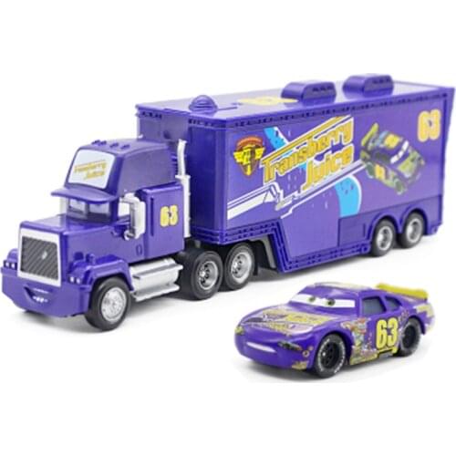 Disney Hot Sale Pixar Cars Lightning Mcqueen Jackson Storm No.63 Mark Uncle Truck Diecast Alloy Model Toy Car Children Best Gift