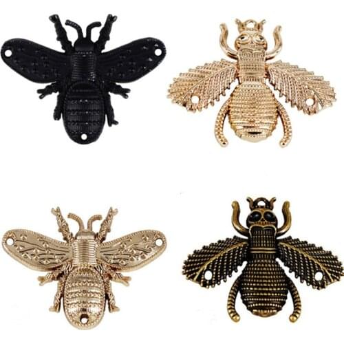 Metal Bee Rivets Charm Hook Clasps Sewing Button Garment Decorated Sew On Holes Sewing Supplies Bags Shoes applique