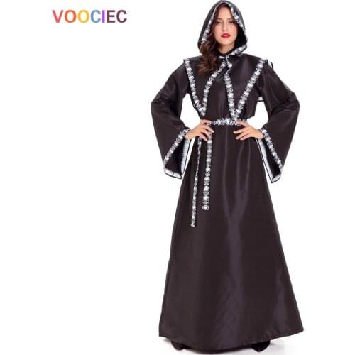 VOOCIEC 2020 Mens Halloween Cloak Wizard Costume Cosplay Costume Mens Role-Playing Suit halloween costumes for men adult