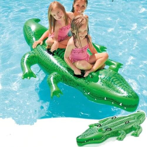 Inflatable Swimming Pool Water Toy Crocodile Water Ride Toys Summer Pool Beach Floating Inflatable Alligator Seat