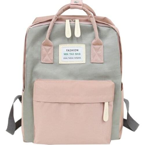 5PCS / LOT Nylon Waterproof Women Backpack Fashion Korean Style Rucksack Laptop Backpack SchoolBags for Teenage Girls Boys