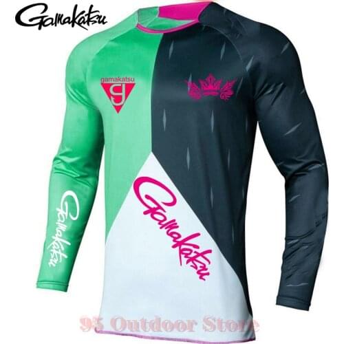 2021 New GAMAKATSU Jersey Fishing Clothing Men Fishing Jacket Quick-Drying Coat Fishing Shirt For Hiking Cycling Fishing Clothes