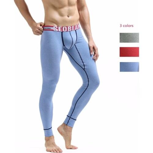 New mens long johns separate thick tight themal underwear autumn and winter legging long johns 3 colors
