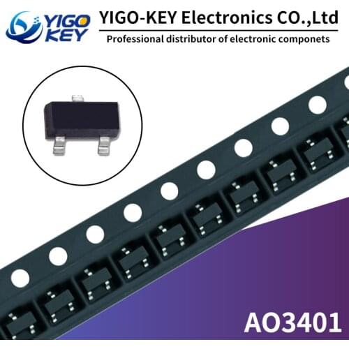 New and Original 100PCS AO3401 SOT23 SMD A19T IC