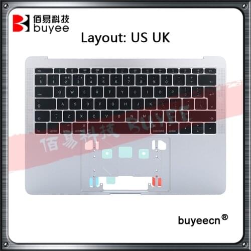 Original A1708 Topcase For Macbook Retina Pro 13'' A1708 Top case US UK Keyboard Replacement Backlight 2016 2017
