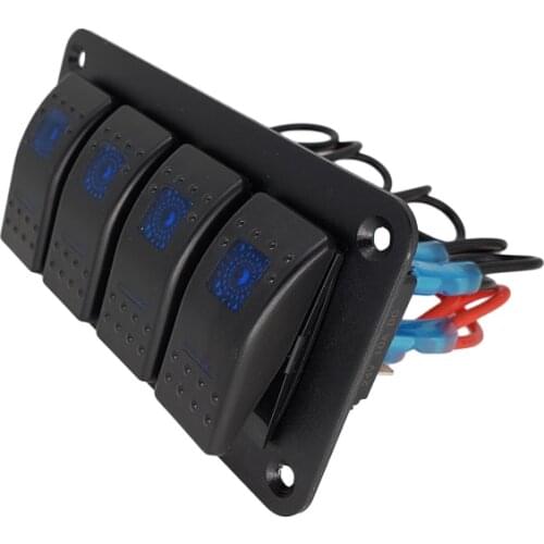 Boat Rocker Switch Panel LED Light Circuit Breaker Switch For Car Caravan Travel Trailer Marine Boat Toggle Switch