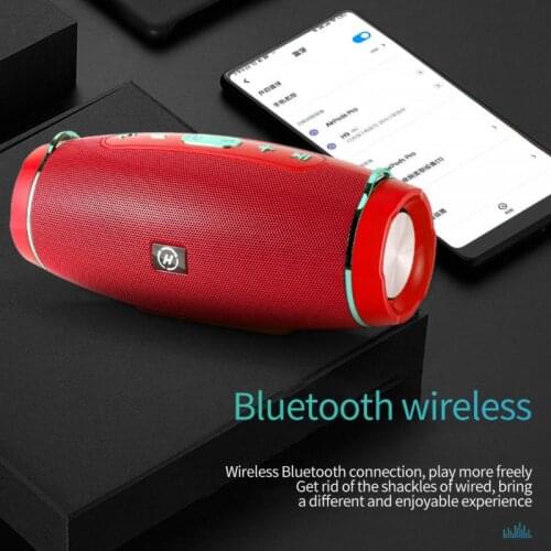 6W Portable Speaker Wireless Bluetooth-compatible 5.0 Column Waterproof Outdoor USB AUX TF FM Radio Subwoofer Loudspeaker