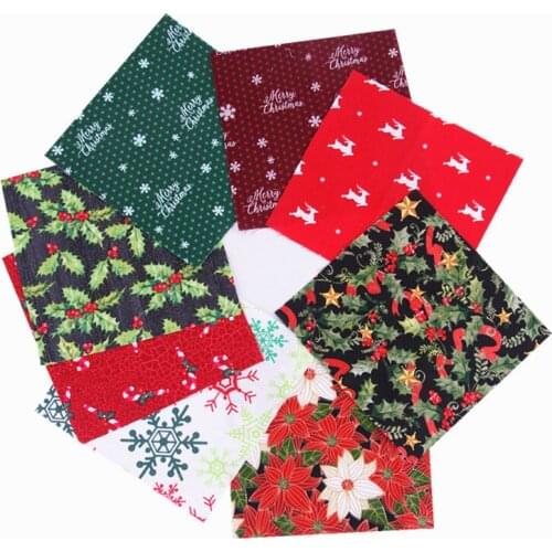 20x25cm Christmas Series Cotton Fabric Printed Cloth Sewing Quilting Fabrics Patchwork For DIY Needlework Handmade Cotton Tissue