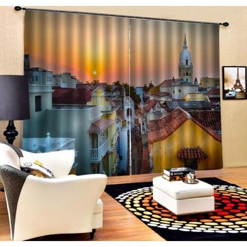 Building curtains Customized size Luxury Blackout 3D Window Curtains For Living Room europe curtains sun curtain