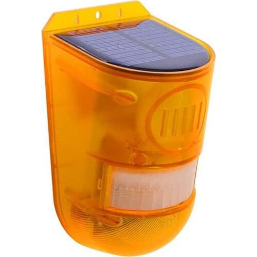Solar Alarm Light with PIR Motion Sensor LED Strobe Lights 110dB Loud Siren Outdoor IP65 Waterproof Warning Light for Farm Yard