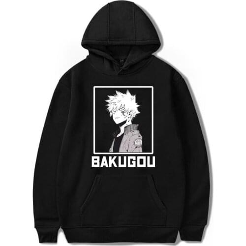 My hero academia Harajuku Hoodies Men Japanese Anime Bakugou Katsuki Print Sweatshirt Streetwear Casual Sweatshirts Warm hoodies