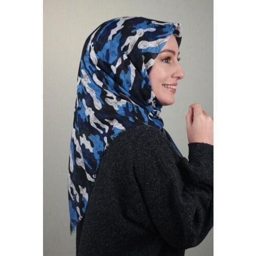 VERTU PATTERNED LINEN FLAMLI SCARF-DESEN-28-RENK-14