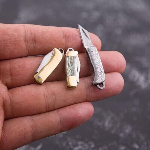 High Quality Portable Stainless steel mini folding knife ladies self-defense fruit knife keychain