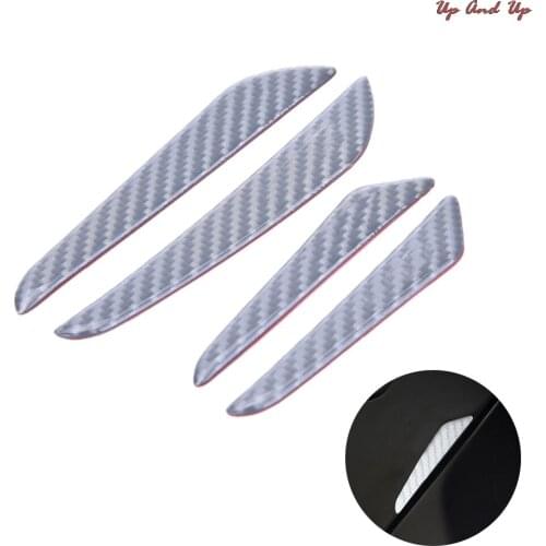 4Pcs 2017 ar Door Protector Fiber Door side Edge Protection Guards Stickers for Every car Carbon fiber