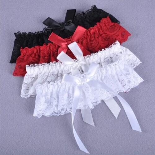 Sexy Women Girls Lace Floral Bowknot Wedding Party Bridal Lingerie Cos Leg Garter Belt Suspender 1pcs