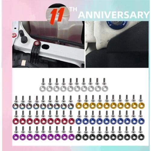 10Pcs Style Fender Washers Aluminum Screws 6mm For Honda Civic Integra