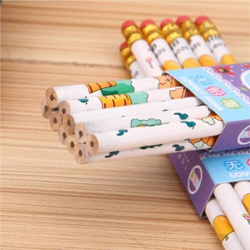 100pcs kawaii cute little animal HB standard wooden pencil writing drawing pencil