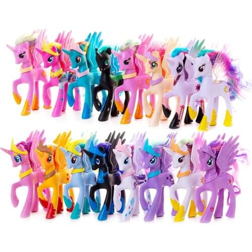 14cm High PVC Unicorn Horse Ponies Cartoon Anime Action Figure Model Doll For Kid Gift Toy (Standard Logistics Fast Delivery)