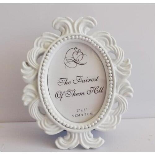 200pcs legant Elliptical White Baroque European Resin Place Card Holder Wedding Party Gift Favor Photo Frame favor Black White