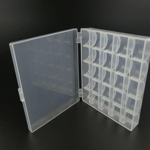 25 Slots Empty Bobbins Spools Box Sewing Machine Bobbin Case Covers Sewing Crafts Plastic Case Storage Box for Sewing Machine