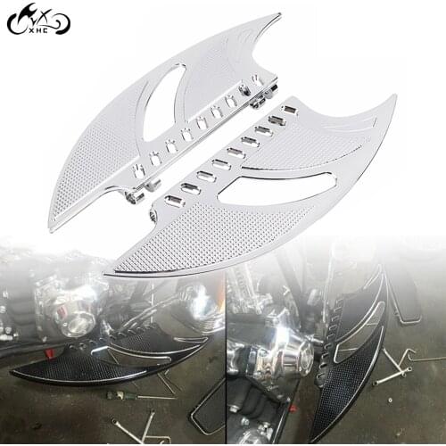2X Motorcycle Chrome Front Driver Floorboard Footpeg For Harley Dyna Softail FLSTN FLST Road Electra Glide FLTR FLHT Sportster