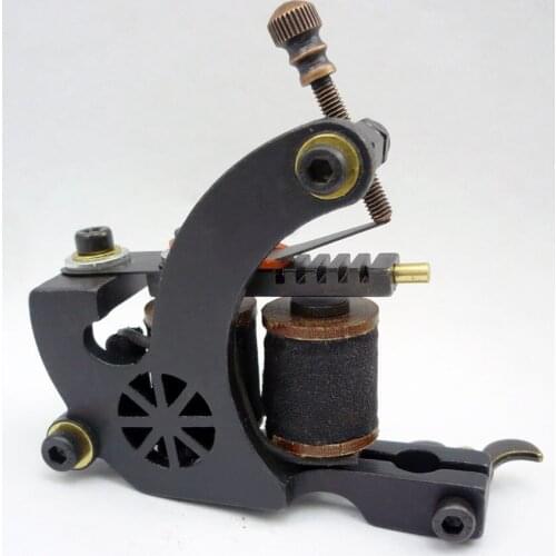5Pcs/lot Professional Handmade Tattoo Machine 10 Wrap Coils Iron Cast Frame Custom Tattoo Gun For Liner Shader HTM-6279
