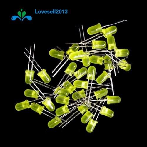 50Pcs LED 5MM YELLOW COLOR YELLOW LIGHT Super Bright Bulb Lamp